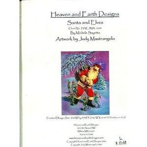 Cross Stitch Chart - Heaven and Earth - Santa and Elves